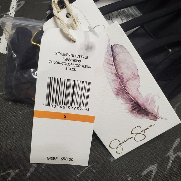 NWT Jessica Simpson Women's Strappy Underwire Bikini Swim Top S - Picture 6 of 7